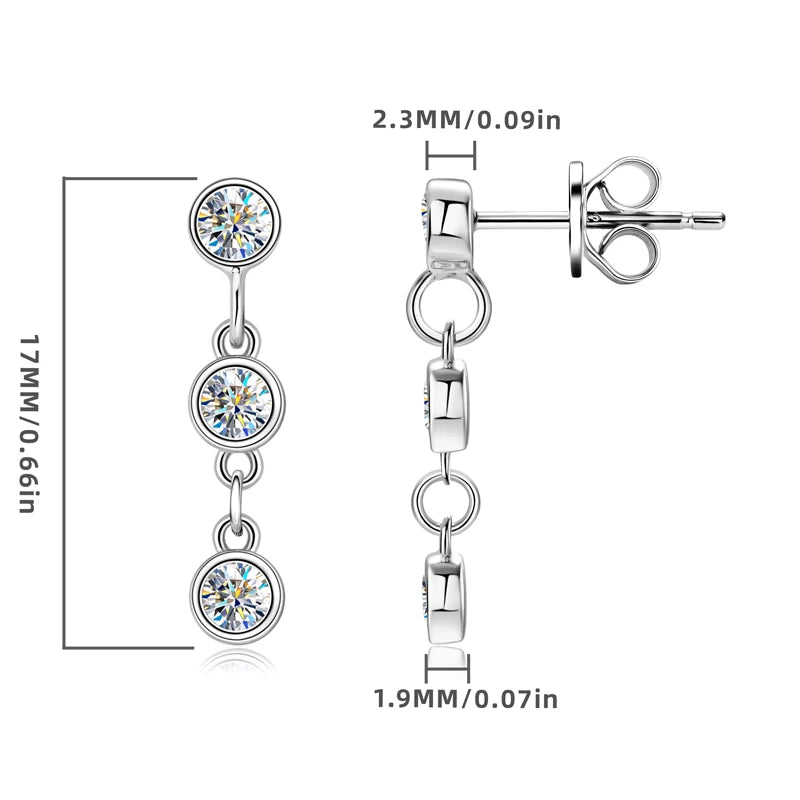 Boucles d’oreilles ÉCLAT ÉTERNEL - Diamant moissanite & Argent 925 millième