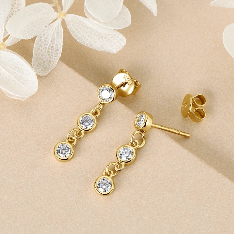 Boucles d’oreilles ÉCLAT ÉTERNEL - Diamant moissanite & Argent 925 millième