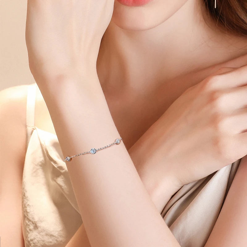 Bracelet ÉCLAT ÉTERNEL - Diamant moissanite & Argent 925 millième