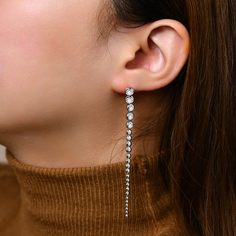 Boucles d’oreilles ÉCLAT ÉTERNEL - Diamant moissanite & Argent 925 millième