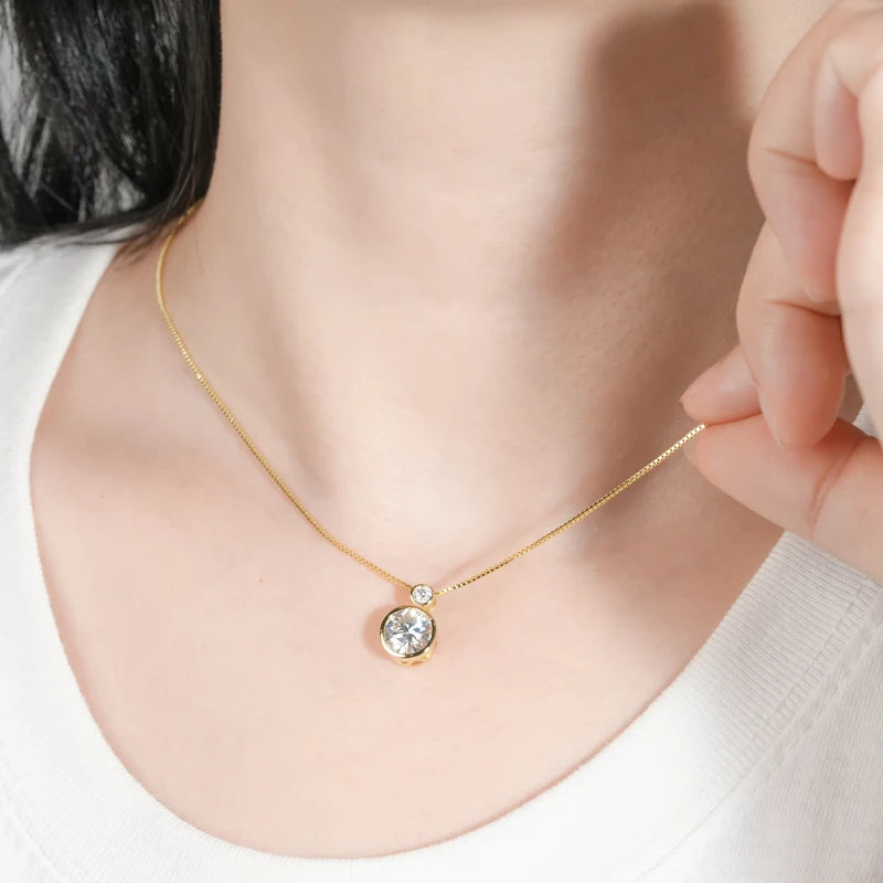 Collier ÉCLAT ÉTERNEL - Diamant moissanite & Argent 925 millième