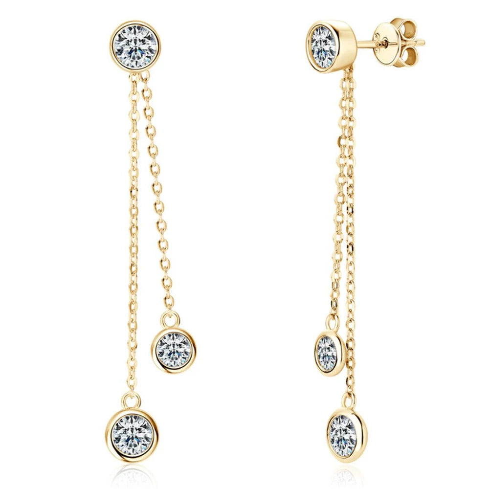 Boucles d’oreilles ÉCLAT ÉTERNEL - Diamant moissanite & Argent 925 millième