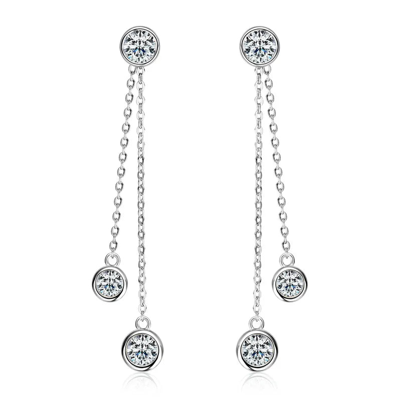 Boucles d’oreilles ÉCLAT ÉTERNEL - Diamant moissanite & Argent 925 millième