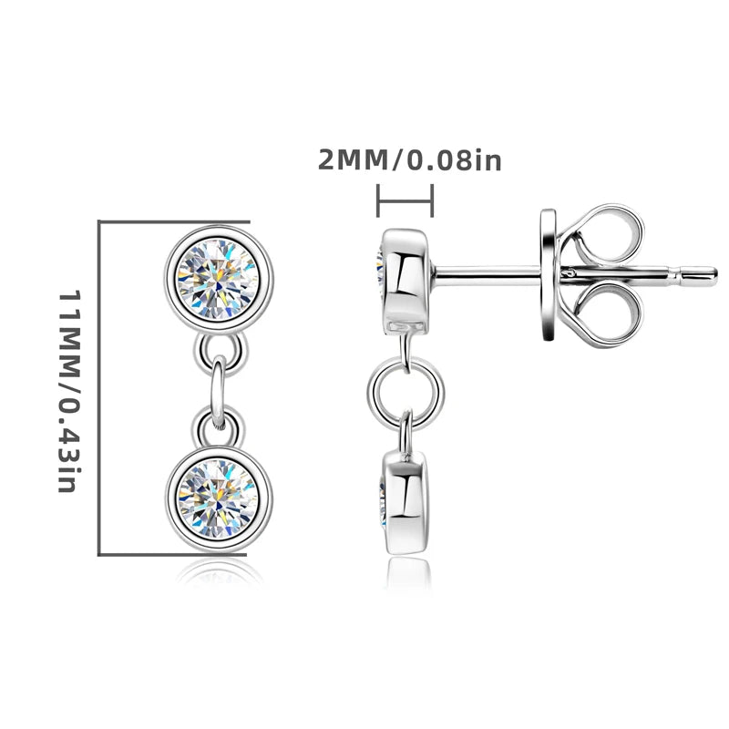 Boucles d’oreilles ÉCLAT ÉTERNEL - Diamant moissanite & Argent 925 millième