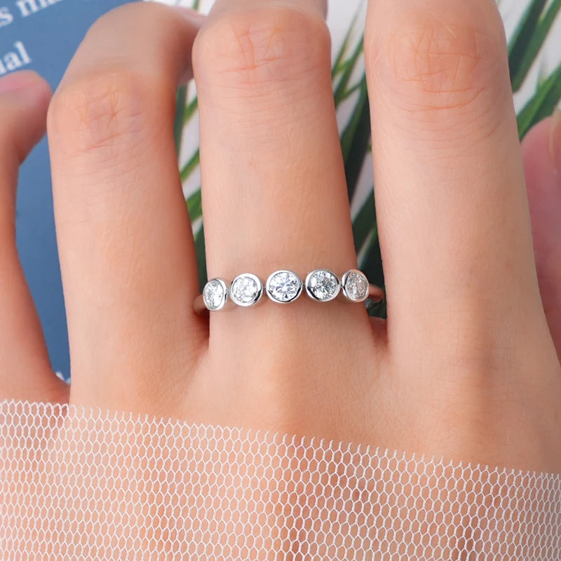 Bague ÉCLAT ÉTERNEL - Diamant moissanite & Argent 925 millième