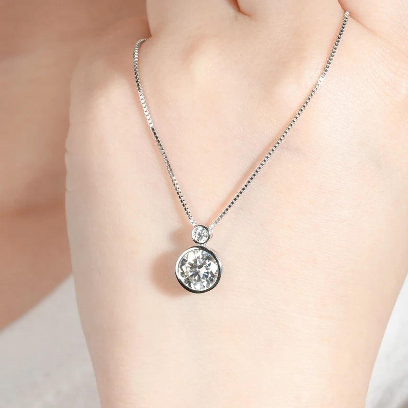 Collier ÉCLAT ÉTERNEL - Diamant moissanite & Argent 925 millième