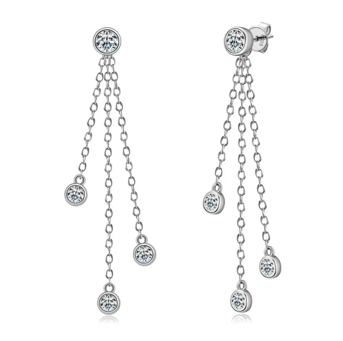 Boucles d’oreilles ÉCLAT ÉTERNEL - Diamant moissanite & Argent 925 millième