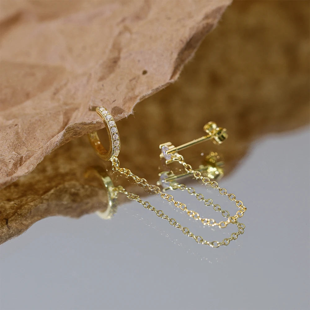 Ear Cuff ÉCLAT ÉTERNEL - Zircon cubique & Argent 925 millième