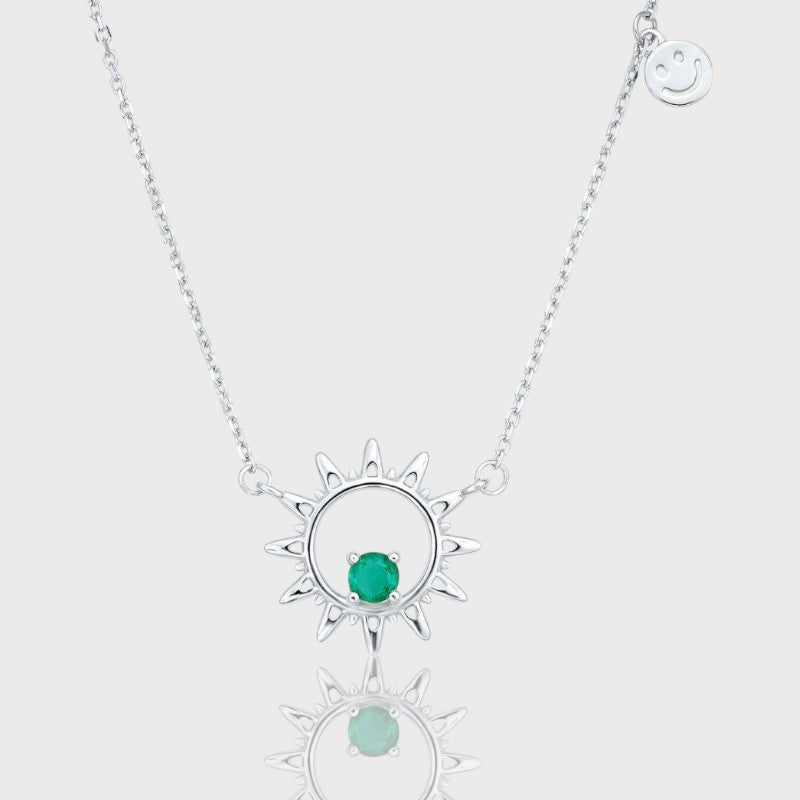 Collier Euphrosyne - Émeraude Argent Sterling 925