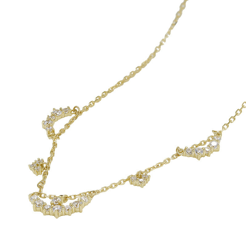 Collier argent S925 creux en Zircon or 14k plaqué argent S925 - Maria B.