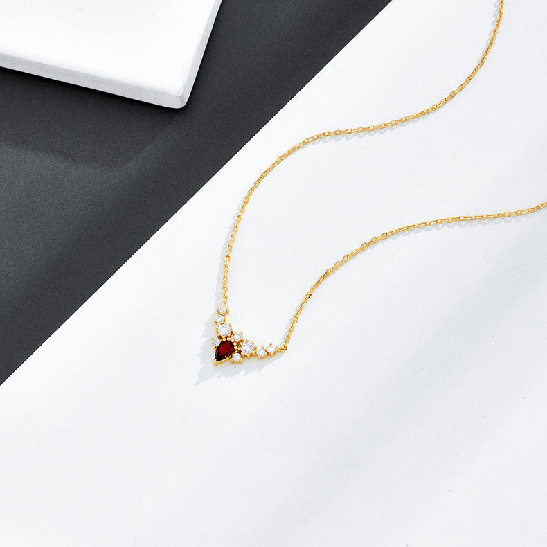 Collier avancé de grenade rouge - Maria B.
