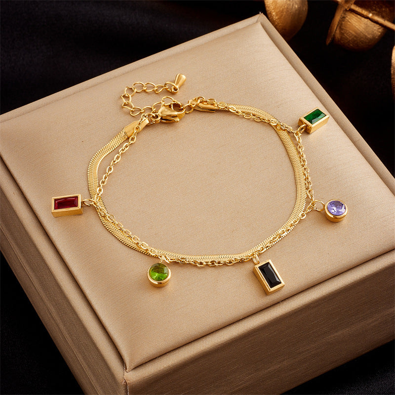 Bracelets Oikos - Acier Titane plaqué or