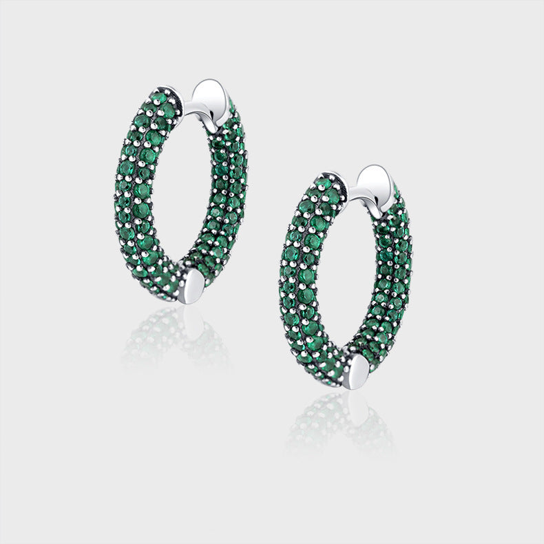Sterling Argent 925 Conception C Créative en forme de Boucles D'oreilles - Maria B.
