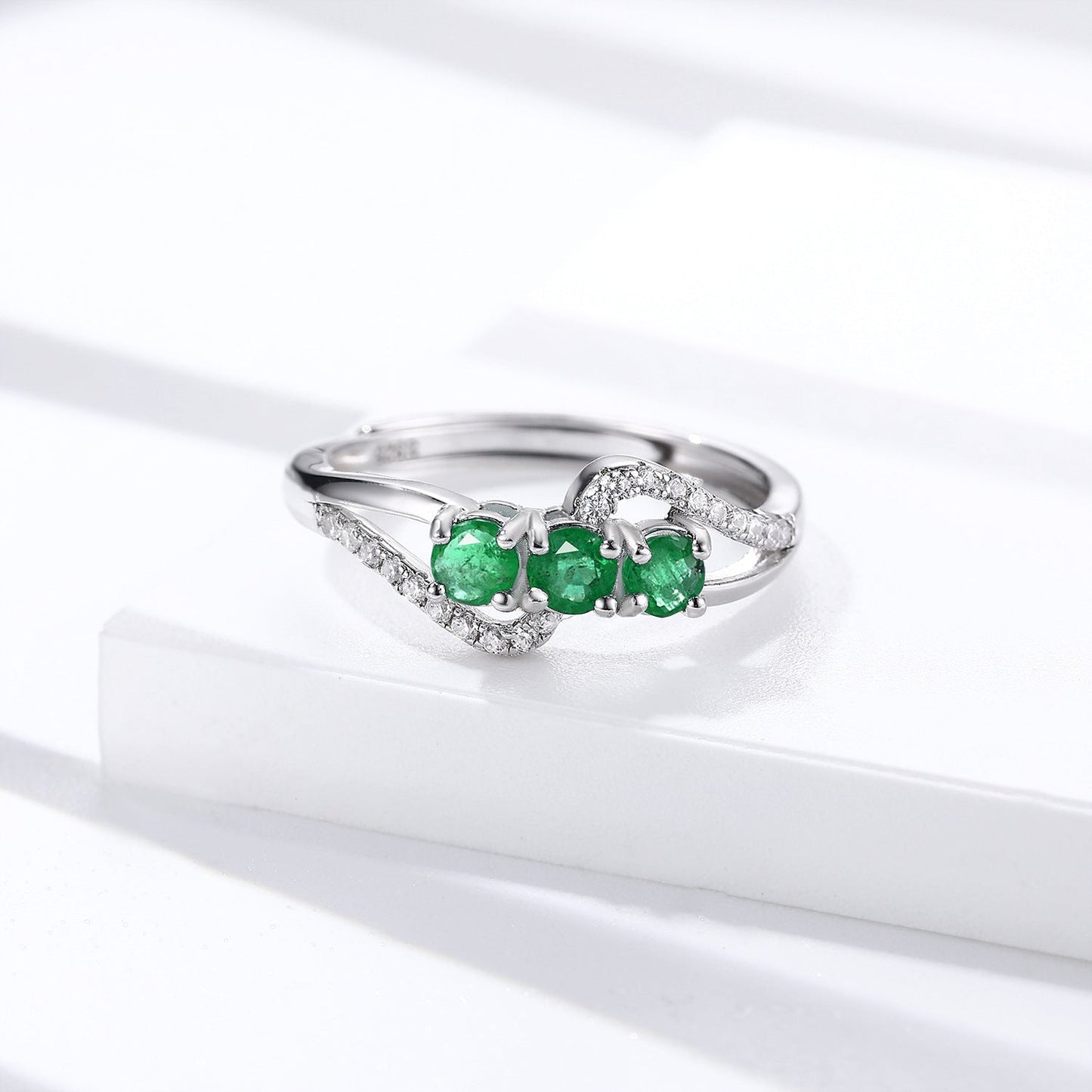 Bague Esmeralda - Émeraude Argent Sterling 925 - Maria B.