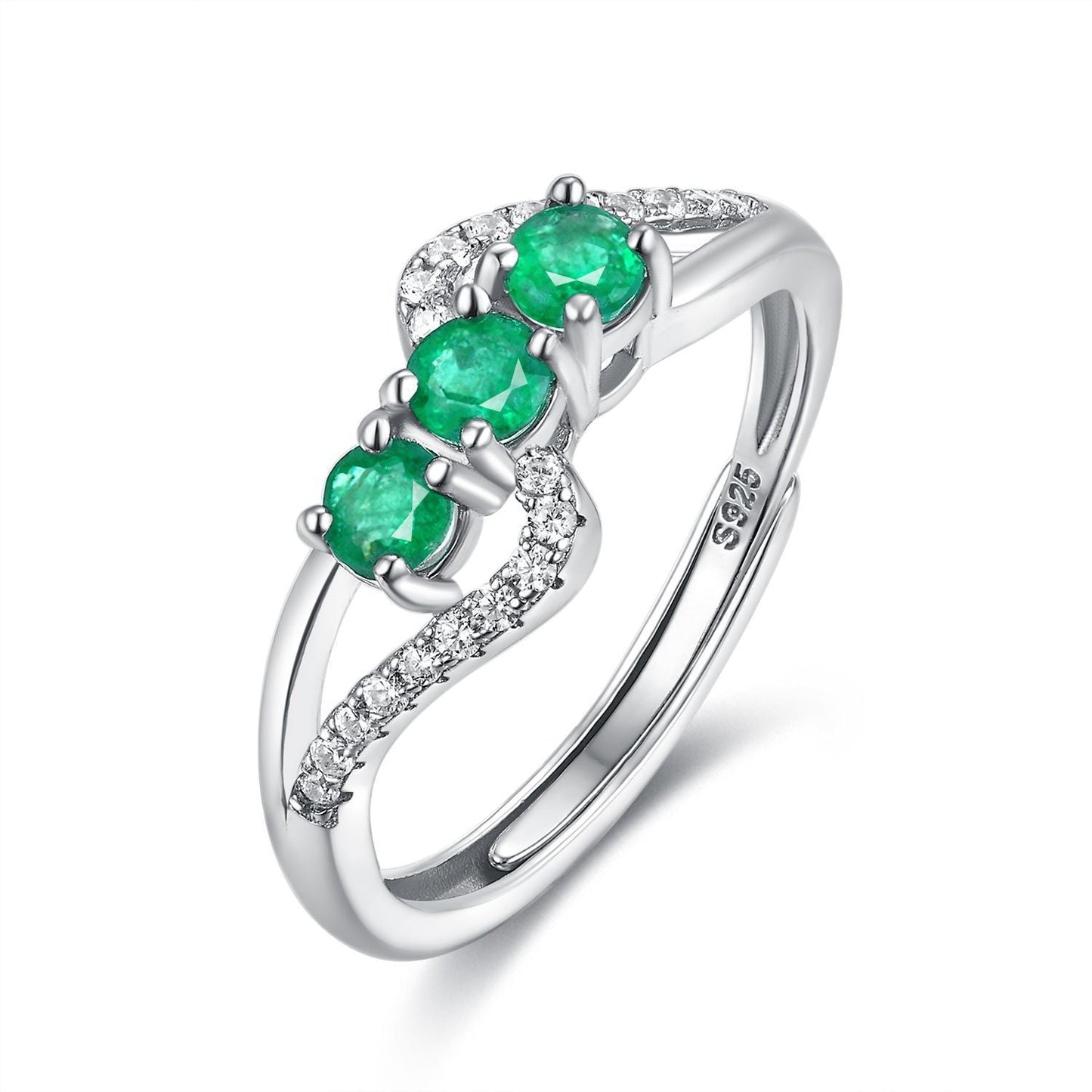 Bague Esmeralda - Émeraude Argent Sterling 925 - Maria B.