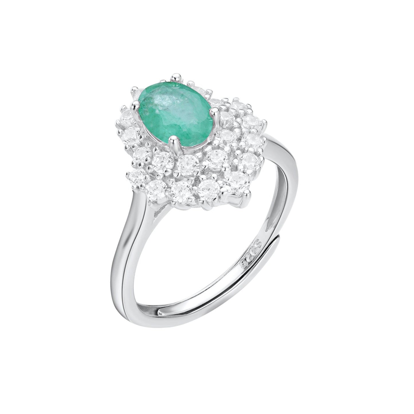 Bague Hécate - Émeraude Argent Sterling 925 - Maria B.