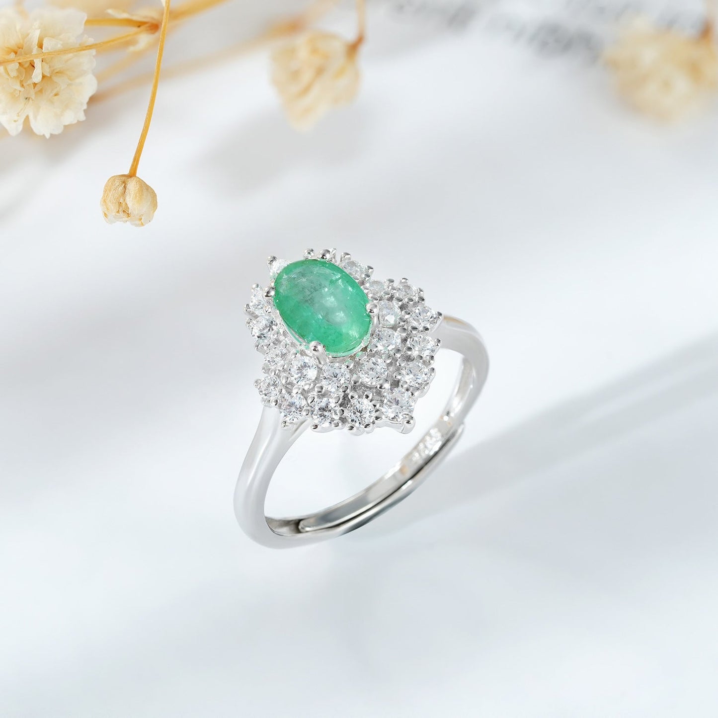 Bague Hécate - Émeraude Argent Sterling 925 - Maria B.