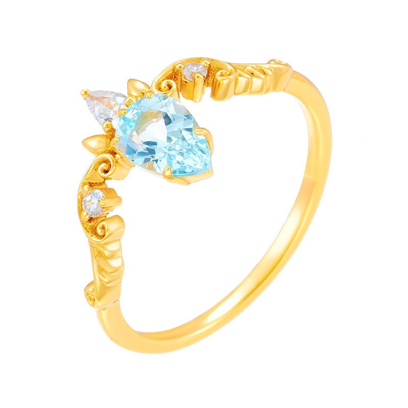 Bague Inaya - Argent Plaqué Or et Zircons - Maria B.