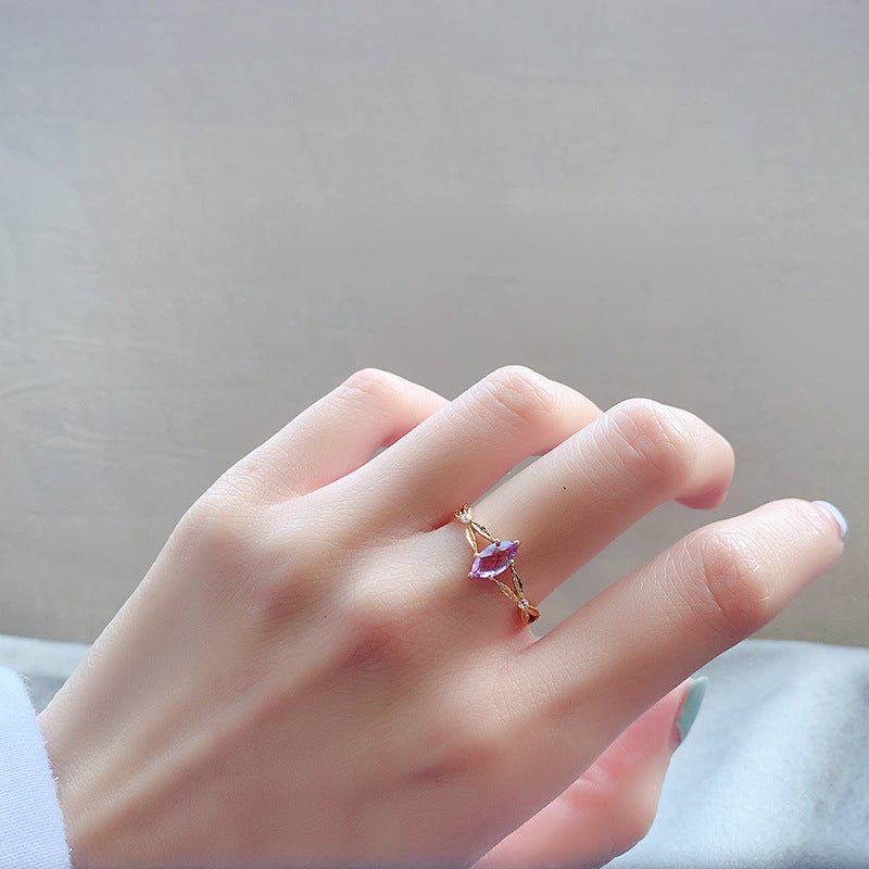 Bague Lavander - Argent, Zircons et Cristal - Maria B.
