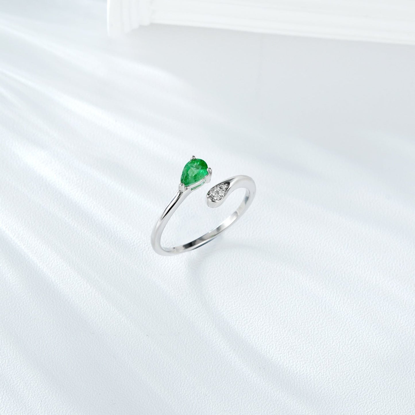 Bague Lola - Émeraude et Argent Sterling 925 - Maria B.