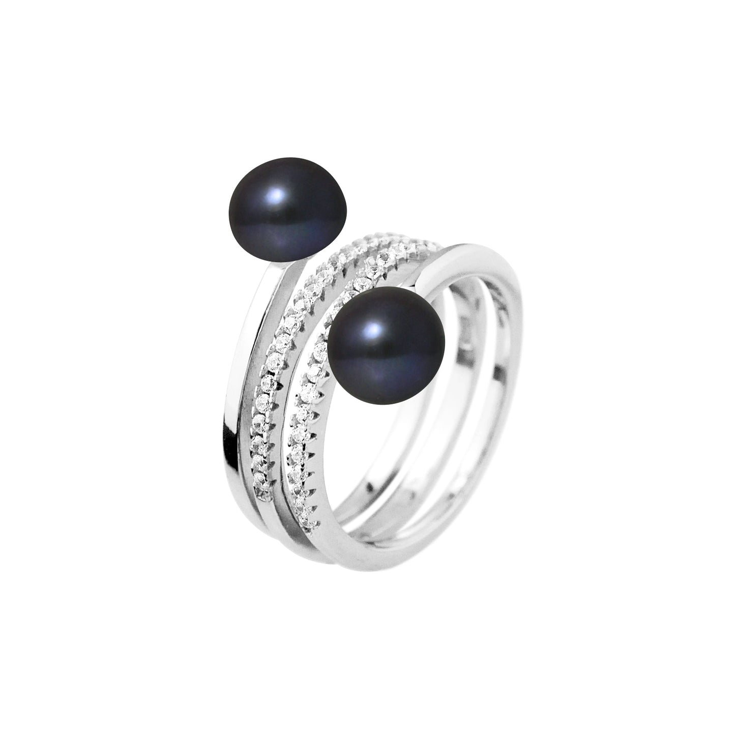 Bague Maria B. X Perlinea Black Tahiti - Perles de culture et argent 925 - Maria B.