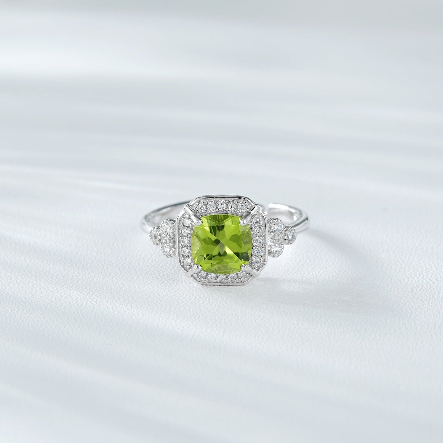Bague Olivia - Argent Sterling 925 Pillow Olivine - Maria B.