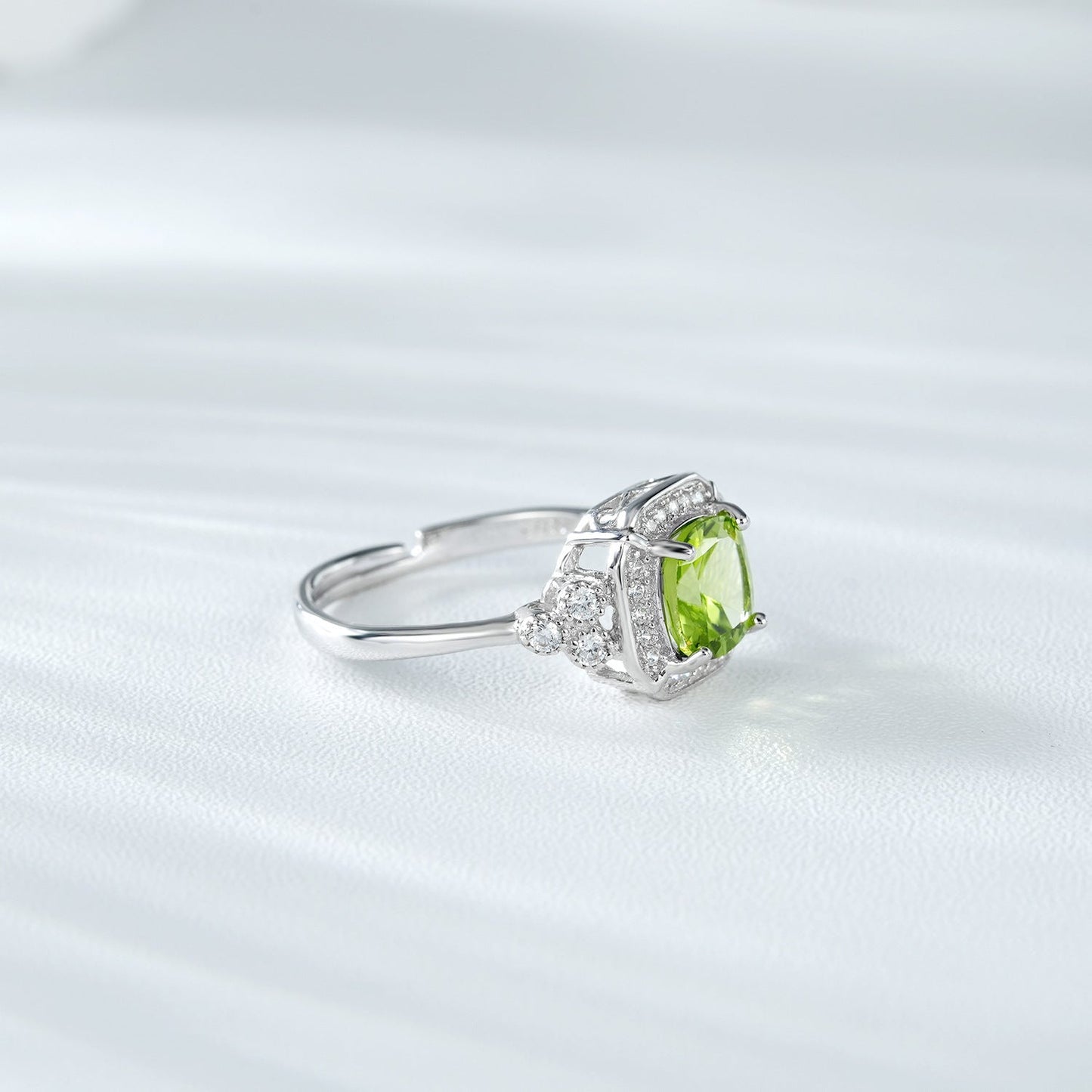 Bague Olivia - Argent Sterling 925 Pillow Olivine - Maria B.