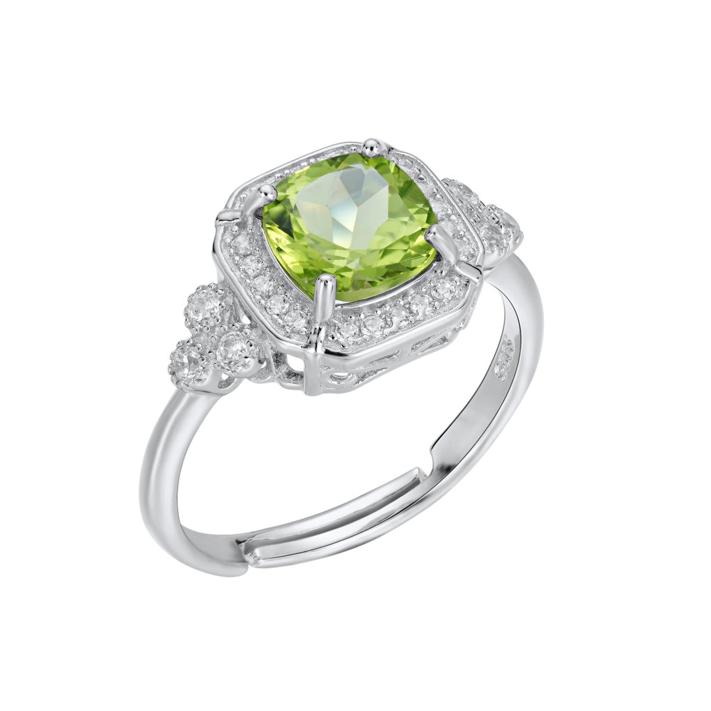 Bague Olivia - Argent Sterling 925 Pillow Olivine - Maria B.