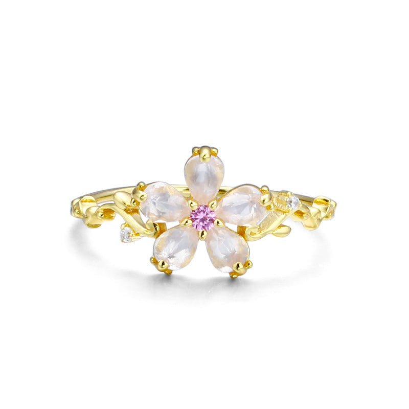 Bague Peach Blossom - Argent Sterling 925 et Cristal - Maria B.