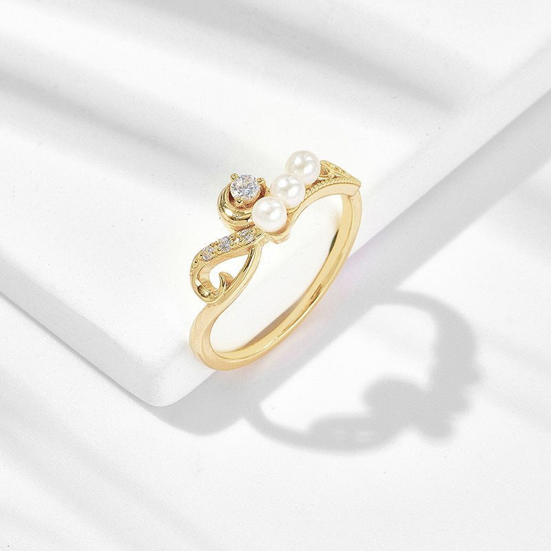 Bague Perly - Argent 925 et Perles d'eau douce naturelles - Maria B.
