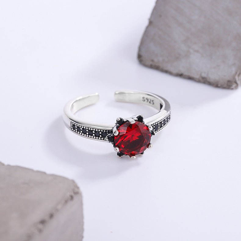 Bague Red Velvet - Argent Sterling 925 et Zircons - Maria B.