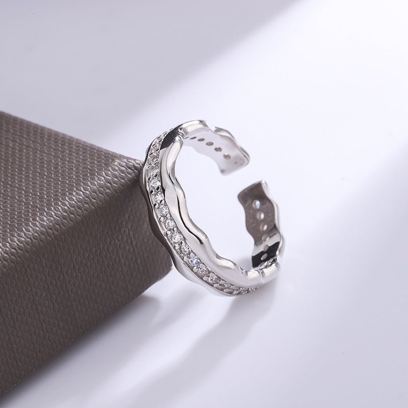 Bague River - Argent Sterling 925 et Zircons - Maria B.