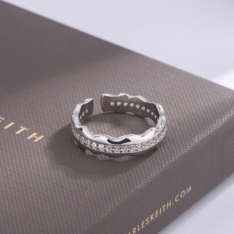 Bague River - Argent Sterling 925 et Zircons - Maria B.