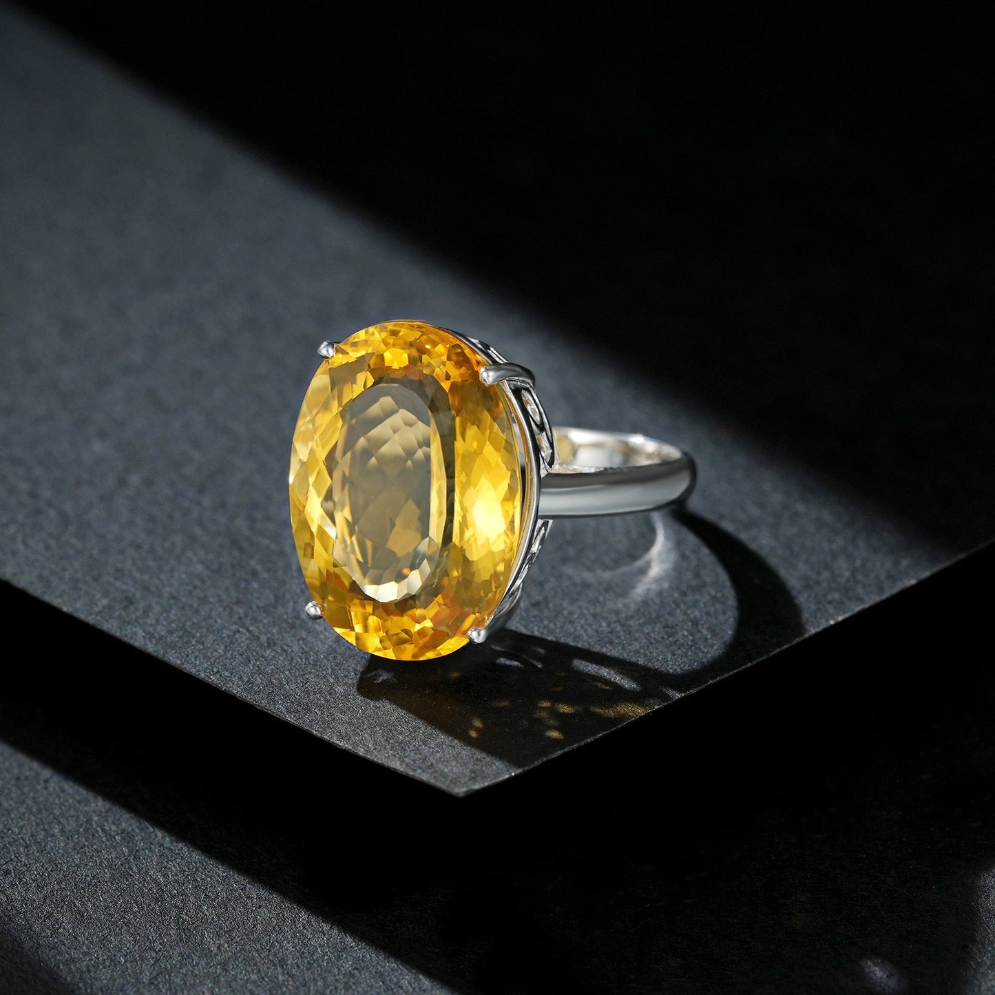 Bague Stella - Topaze 20ct, Argent Sterling 925 - Maria B.