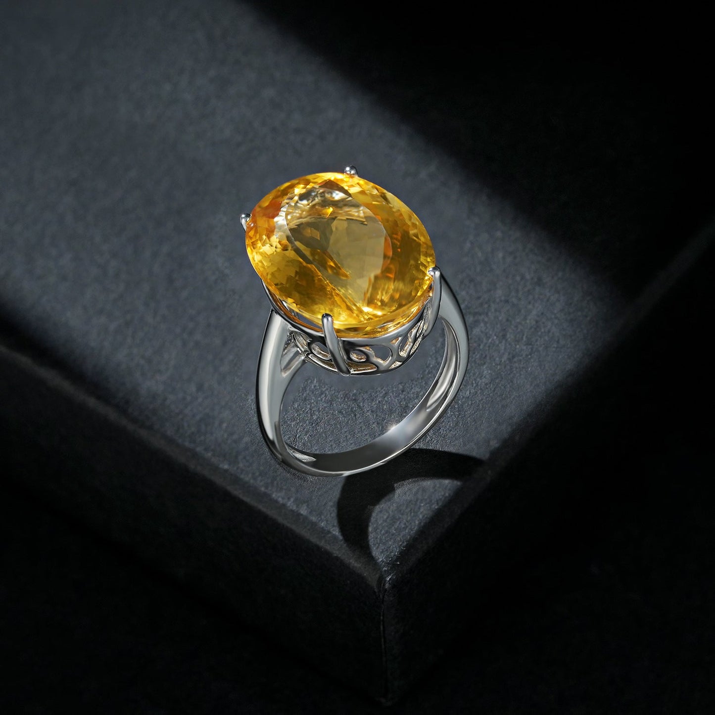 Bague Stella - Topaze 20ct, Argent Sterling 925 - Maria B.