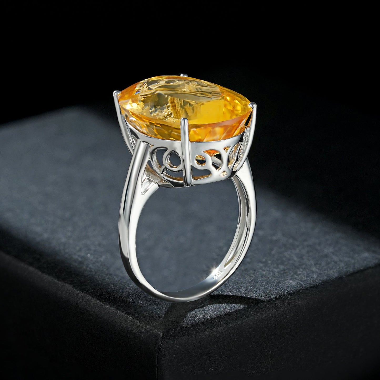 Bague Stella - Topaze 20ct, Argent Sterling 925 - Maria B.