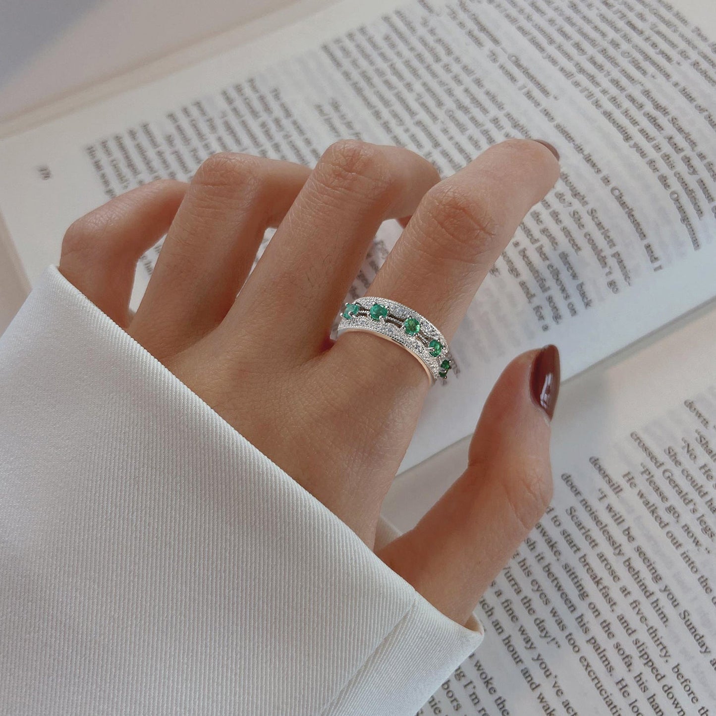 Bague Zaya - Émeraude Argent Sterling 925 - Maria B.