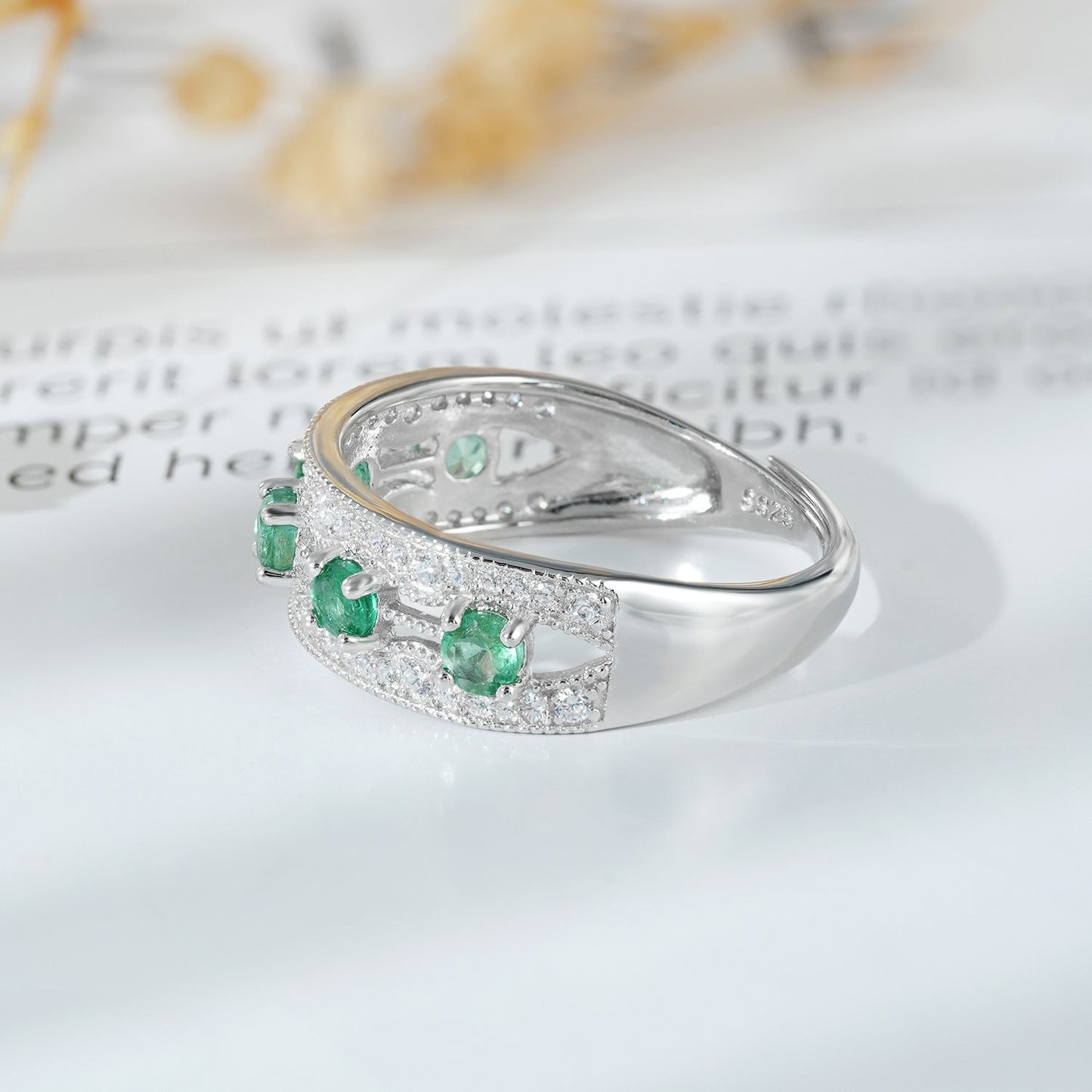 Bague Zaya - Émeraude Argent Sterling 925 - Maria B.