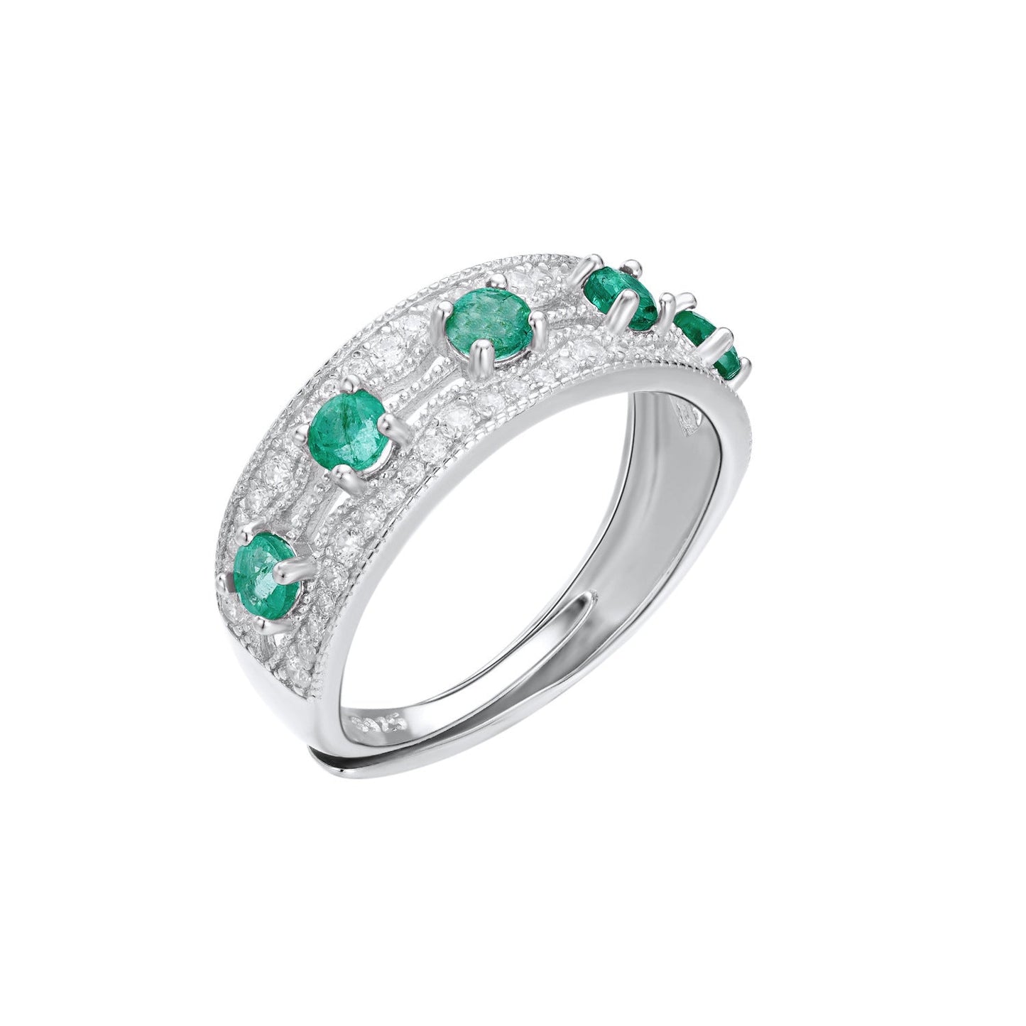 Bague Zaya - Émeraude Argent Sterling 925 - Maria B.
