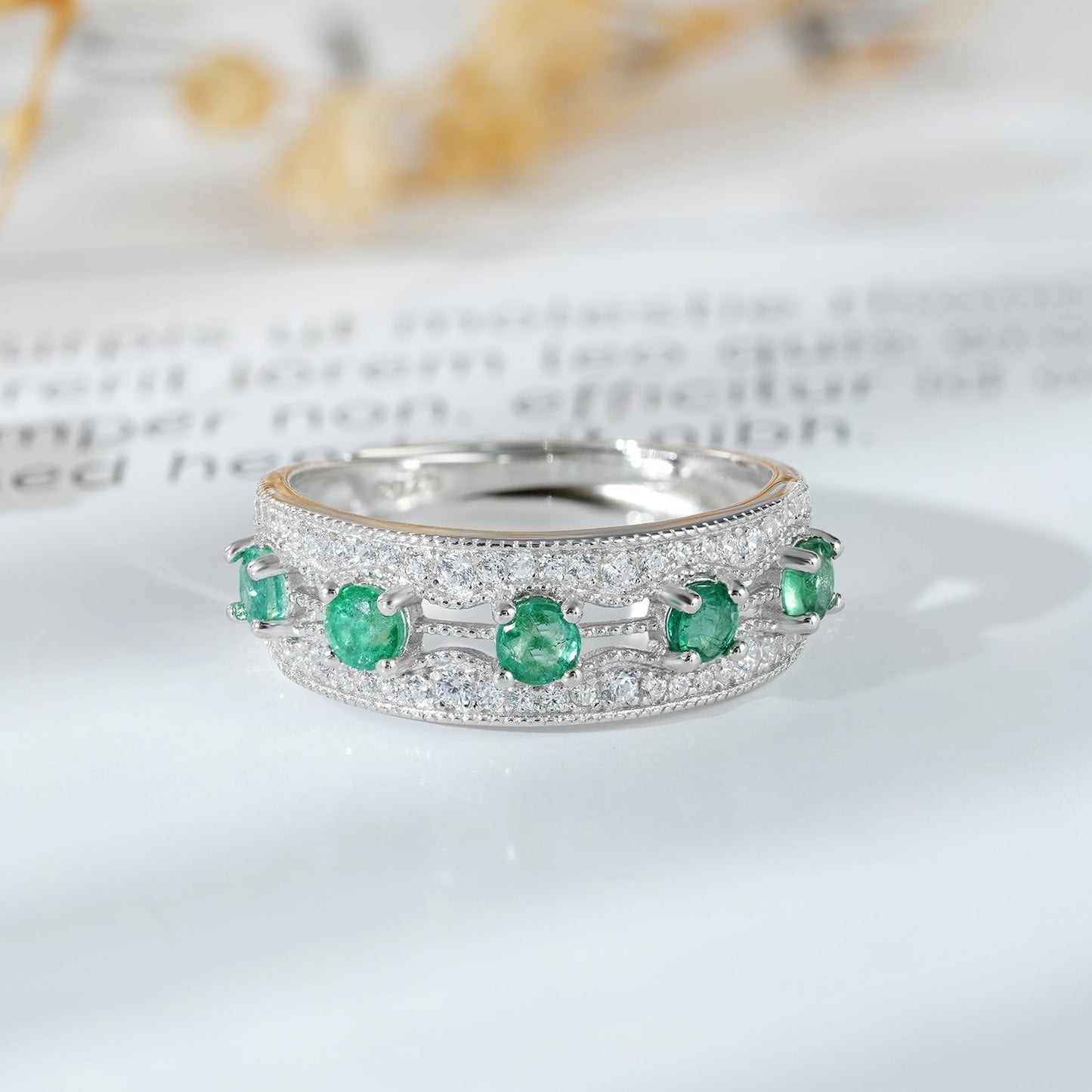 Bague Zaya - Émeraude Argent Sterling 925 - Maria B.
