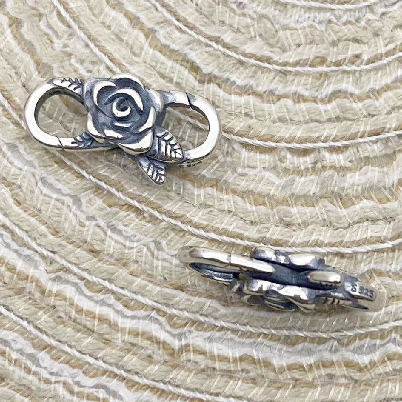 Fermoir Mousqueton Rose - Argent S925