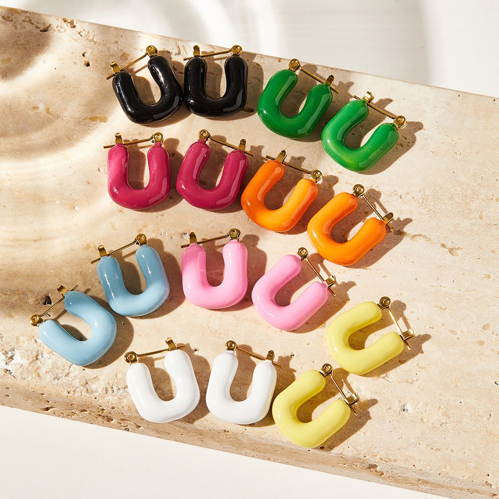 Boucles d'oreilles Alis - Acier Inoxydable - Maria B.