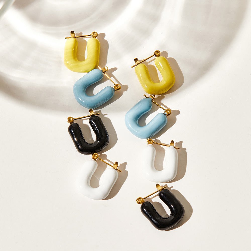 Boucles d'oreilles Alis - Acier Inoxydable - Maria B.