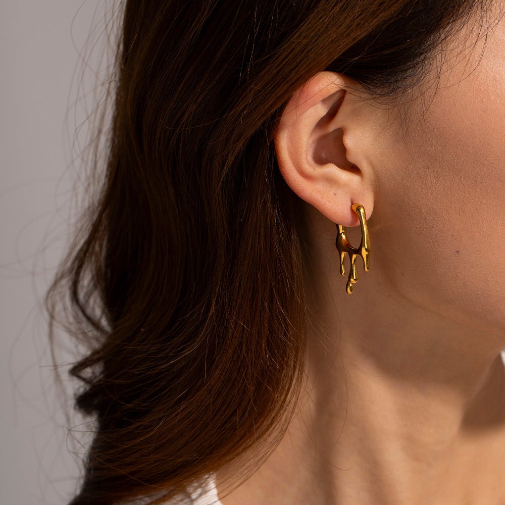 Boucles d'oreilles Aria - Acier inoxydable plaqué Or 18K - Maria B.