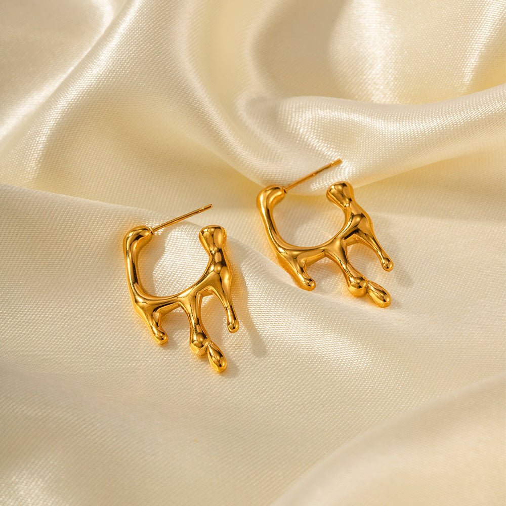 Boucles d'oreilles Aria - Acier inoxydable plaqué Or 18K - Maria B.