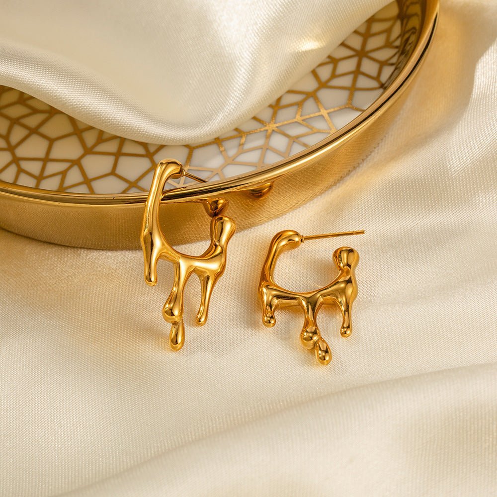 Boucles d'oreilles Aria - Acier inoxydable plaqué Or 18K - Maria B.