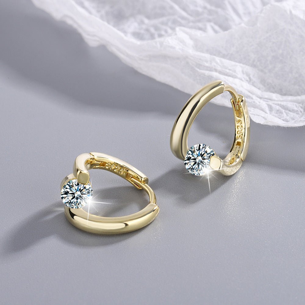 Boucles d'oreilles Capricieuse - Argent 925 et zircons - Maria B.