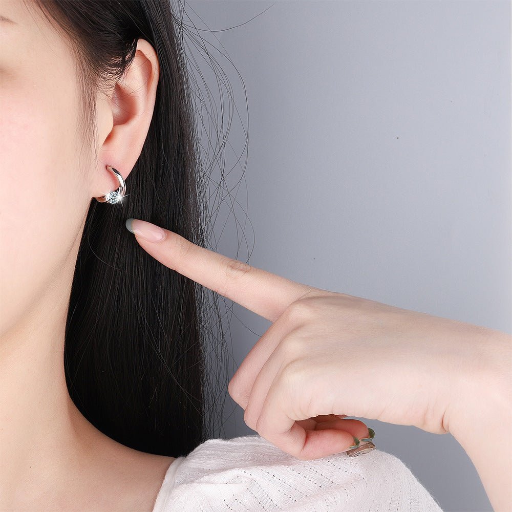 Boucles d'oreilles Capricieuse - Argent 925 et zircons - Maria B.