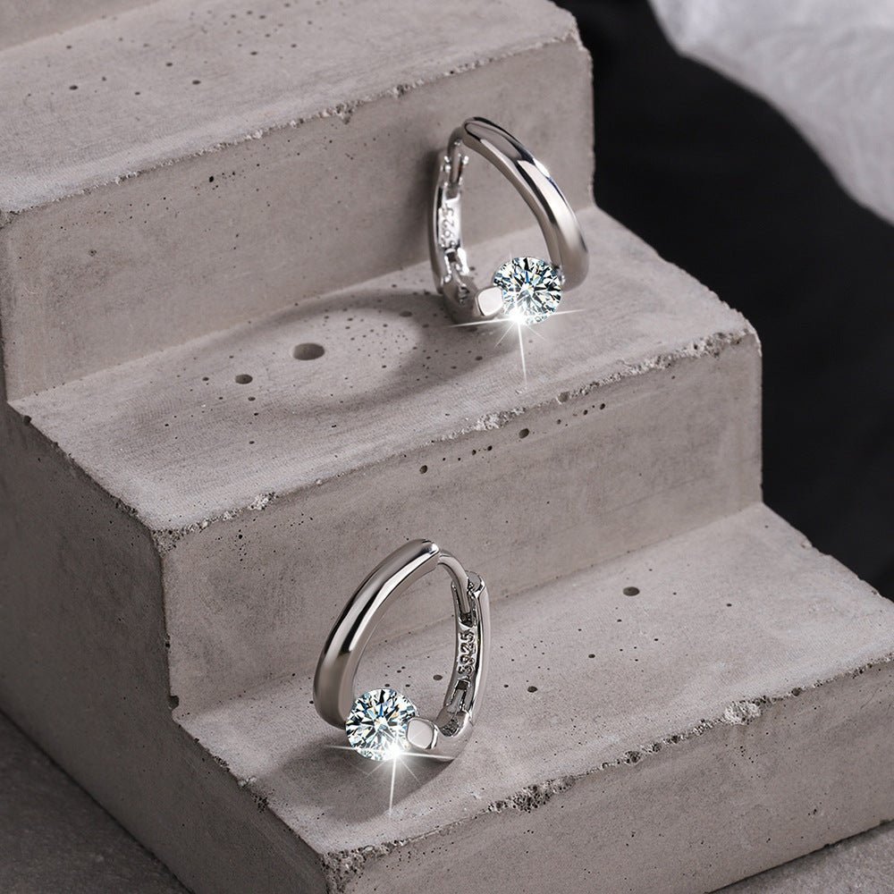 Boucles d'oreilles Capricieuse - Argent 925 et zircons - Maria B.
