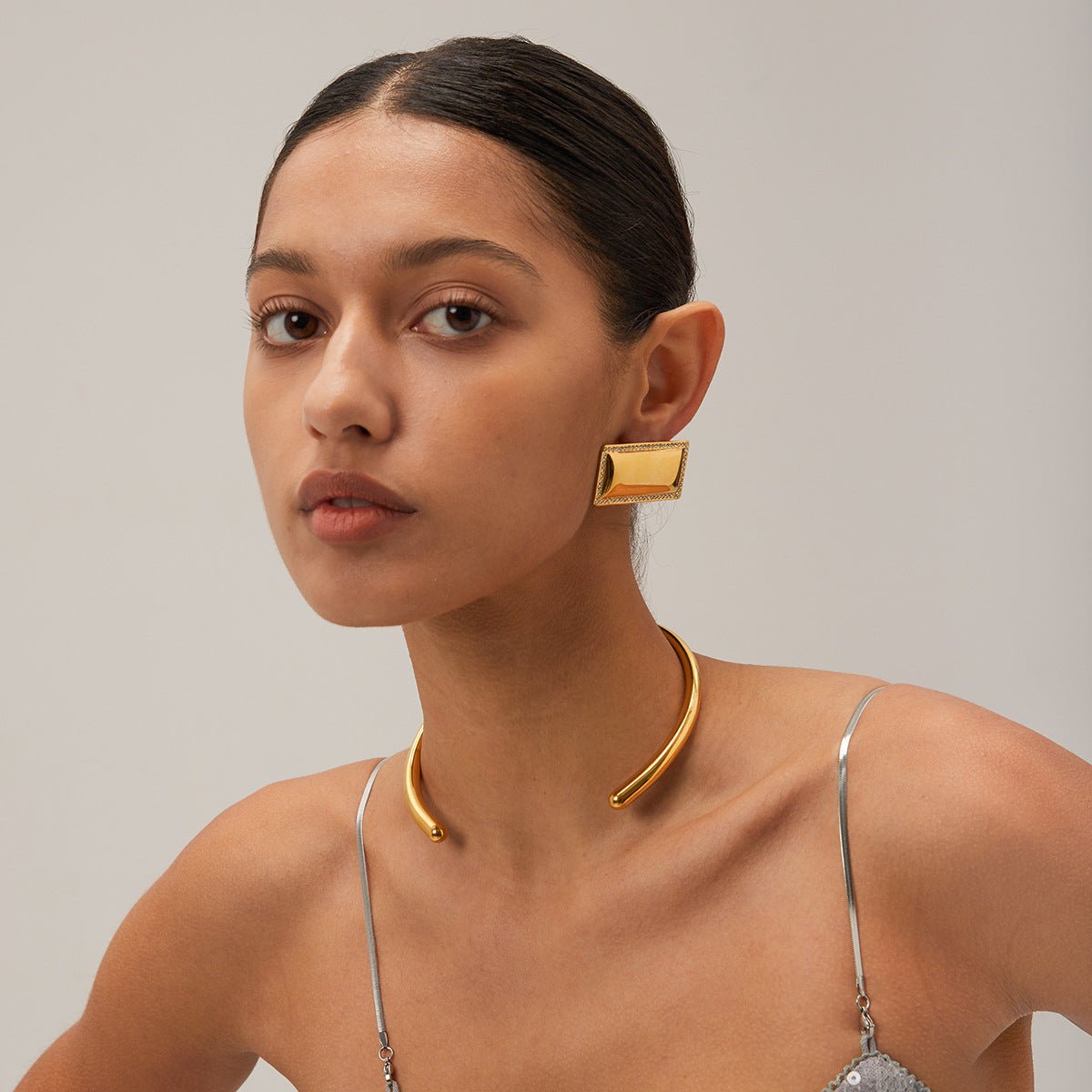 Boucles d'oreilles Désirée - Acier inoxydable plaqué Or 18K - Maria B.
